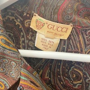 100% Silk Vintage 70s Gucci Blouse